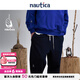 nautica white sail 白帆×CityBoy【明星同款】日系中性全棉休閑寬松運動衛(wèi)褲KW3328 藏青色41C M