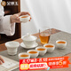 金鑲玉 茶具套裝 陶瓷功夫茶壺茶杯送禮品盒高檔福利 白瓷簡(jiǎn)約云水謠