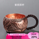 容山堂 紫銅茶杯 手工錘紋大小號品茗杯主人杯禪意功夫茶具單杯盞
