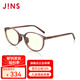 睛姿（JINS）防藍(lán)光眼鏡女SCREEN HEAVY防藍(lán)光輻射圓框男護(hù)目鏡輕量FPC23S003 84棕色