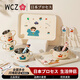WCZ日本兒童輔食餐具316不銹鋼碗水杯學(xué)習(xí)筷元寶勺自主訓(xùn)練寶寶餐具 男孩款-輔食六件套