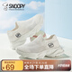 SNOOPY史努比童鞋兒童運(yùn)動(dòng)鞋夏季網(wǎng)面透氣小白鞋男女童飛織鞋3827白色34