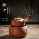 棉小城潮汕工夫茶爐電陶爐煮茶器 紫砂提梁壺紅泥燒水壺潮州薄胎砂銚壺 雅士電陶爐+紅泥圓宮燈砂銚壺