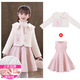 WONST女童裙子秋冬2025新款兒童裝公主裙套裝女孩冬季加絨小香風(fēng)連衣裙 21001粉色裙子+外套【加絨加厚】 120 cm
