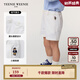 Teenie Weenie Kids小熊童裝25年新款男寶寶學(xué)院簡約百搭直筒短褲 象牙白 100 cm