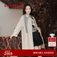 EP雅瑩2025早秋新款女裝 通勤寬松中長款翻領風衣外套7302A 灰色 S