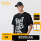 卡賓（CABBEEN）卡賓男裝兔子提花線衫22冬新款寬松針織衫W3231106001 煤黑色01 M /170/48