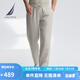諾帝卡（NAUTICA）【大促爆款】男裝25春夏新款天絲亞麻休閑褲男PO5212 煙灰色053 M