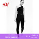 H&M女裝牛仔褲秋季時(shí)尚加高腰及踝修身打底長(zhǎng)褲1152457 黑色 L 170/88