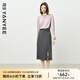 顏域高級(jí)感襯衫半身裙氣質(zhì)兩件套女2025新款早秋女士穿搭時(shí)尚套裝 灰色 M