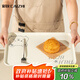 彩致（CAIZHI）長方形托盤茶盤家用果盤早餐盤收納盤零食盤大號小熊米色CZ6949