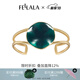 翡拉拉Fellala商場同款綠光個(gè)性手鐲女歐美復(fù)古彩晶琺瑯夸張手環(huán)手飾 商場同款