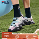 FILA 斐樂(lè)女鞋草莓涼鞋夏厚底增高瑪麗珍運(yùn)動(dòng)魔術(shù)貼涼拖 粉紅沙司/淡水色-SD 37.5