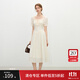 范思藍恩氣質法式收腰連衣裙女夏季2025新款通勤田園茶歇裙2283 米色 S