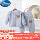 迪士尼（Disney）男童套裝24帥氣秋冬嬰兒保暖男女寶寶內(nèi)衣加絨加厚開衫睡衣按扣式 雙面絨按扣式套裝--毛毛熊藍色 90碼建議1-2歲【 80-90cm】