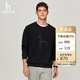 哈吉斯（HAZZYS）男裝上衣休閑戶外圓領(lǐng)衛(wèi)衣ABTZE0BCF02 深藏青色DN 175/96A48