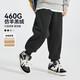 多多家男童加絨褲子冬季簡(jiǎn)約百搭運動(dòng)兒童衛褲中大童男孩束腳保暖長(cháng)褲