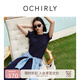歐時(shí)力OCHIRLY 裙子收腰顯瘦小個(gè)子長(cháng)款短袖連衣裙女2025夏新款 深藍 M