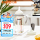 日康（rikang）奶瓶 PPSU寬口兩用吸管奶瓶1-6歲大容量直飲杯 360ML N1070-2 灰