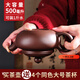 奈迅宜興大號(hào)容量紫砂茶壺純手工泡茶仿古壺功夫茶具套裝家用可倒立 小西施(送4杯 可倒立)黑色 150ml .