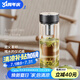 萬象（WANXIANG）單層玻璃杯節(jié)日禮物車載便攜大容量水杯男女高顏值商務(wù)辦公玻璃杯 U273R-黑灰色520ml