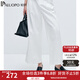 帕羅（PALUOPO）2025春夏新款直筒休閑褲長(zhǎng)褲女裝職場(chǎng)萊賽爾純色闊腿褲子小個(gè)子 白色 M (160/68A)