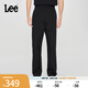 Lee25新品經(jīng)典舒適直筒字母Logo織標(biāo)男士日常休閑布褲潮流LMB0099 黑色 32