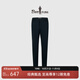 比音勒芬【抗菌面料】春秋季男褲輕商務(wù)長(cháng)褲黑色親膚舒適刺繡西褲休閑褲 07黑 3XL