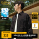 卡賓（CABBEEN）【可外穿】長(zhǎng)袖襯衫男2024秋季新款寬松純色潮牌外套城市輕戶外 煤黑色01 2XL /185/54