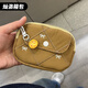 葉余ins風(fēng)精致小包新款棉布零錢(qián)包刺繡耳機包卡包口紅包c(diǎn)cd收納包 棕色 單包-無(wú)掛件