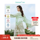 茵曼（INMAN）章若楠同款歐若風(fēng)天絲薄開衫女裝襯衫2025夏季新品長(zhǎng)袖襯衣 美背開叉款繡球花綠-18424145 S