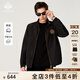 MANGANO輕奢品牌秋季新款男士夾克潮流時(shí)尚男裝寬松立領(lǐng)拉鏈外套男茄科衫 黑色 52 （180/100A）