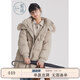 紫涵中長款加厚羽絨服女年冬季連帽防風(fēng)羽絨外套毛領(lǐng)大衣 卡其 M