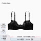 Calvin Klein內(nèi)衣【黑標(biāo)系列】女士舒適無(wú)襯墊ck性感蕾絲1/2杯文胸QF7752 UB1-太空黑 75B 34B