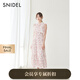 SNIDEL2025秋冬新品優(yōu)雅荷葉邊小飛袖印花茶歇連衣裙SWFO254011 粉色 M (1)