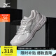 美津濃（MIZUNO）【RACER V2】25年新款高街機能復古潮流慢跑鞋男女緩震透氣跑鞋 05/港霧灰/銀色/鯊魚灰 43 (280mm)