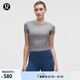 lululemon丨License to Train 女士運動緊身剪裁 T 恤 LW3HIXS 雜色犀牛灰 M /8