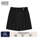 Teenie Weenie小熊女裝夏季短褲學(xué)院風(fēng)休閑薄款痞雅褲闊腿褲女士 黑色 M (165)