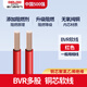 德力西電氣 DELIXI ELECTRIC電線電纜國標(biāo)純銅BV/BVR銅芯線4/6/10/16平單芯硬線電源線 國標(biāo)足米 BVR軟線（紅色） 6m㎡（1米）