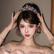嵐束（LANSHU）公主水晶皇冠頭飾女十八歲成人禮生日女神發(fā)箍高級感新娘王冠發(fā)飾 唯美水晶皇冠