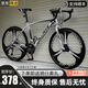 WELLCLS公路自行車成人死飛變速山地單車騎行實(shí)心胎賽車超輕便男女學(xué)生 【鈦銀色】24速30刀-變速碟剎 26寸【適合：165-185cm】