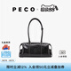 PECO989小丑保齡球包植鞣油蠟長(zhǎng)柄手拎腋下波士頓包女情人七夕禮物 經(jīng)典黑頭層熔巖油蠟牛皮現(xiàn)貨