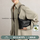 VANESSA HOGAN【張雅欽同款】VH女包欣冉hobo包頭層植鞣牛皮質(zhì)感斜挎腋下單肩包