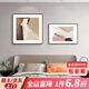 戀之屋臥室床頭裝飾畫(huà)簡(jiǎn)約現代主臥房間背景掛畫(huà)高級感抽象雙聯(lián)畫(huà) 抽象藝術(shù) C 60*60+50*70/晶瓷畫(huà)