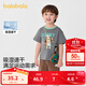 巴拉巴拉童裝寶寶短袖t恤嬰兒打底衫男童上衣兒童2025新夏季速干 品灰20210 120