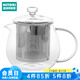 NITORI宜得利家居 泡茶家用過濾耐熱玻璃單柄茶壺 透明 450ml