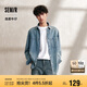 森馬（Semir）森柔牛仔|長袖襯衫男復(fù)古水洗牛仔外套秋季寬松上衣103524105101