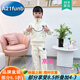 A 21 FUNB女童套裝春秋4-6歲洋氣7中大童休閑運動(dòng)8衛衣兩件套9哪吒兒童衣服 杏色套裝 130 適合120-130cm年齡6-7歲