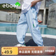 EBAER牛仔防蚊褲夏季新款清涼透氣輕薄休閑長(cháng)褲 水晶藍 160 