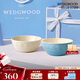 WEDGWOOD歡愉假日米飯碗藍(lán)色白色2個(gè)飯碗陶瓷餐具15cm碗盤餐具 送禮禮物